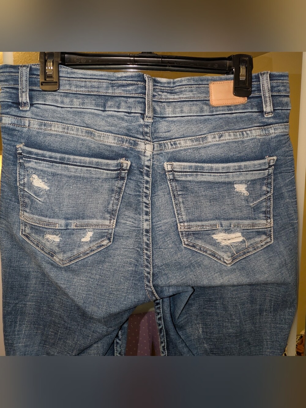 BKE Light Blue Distressed Jeggings